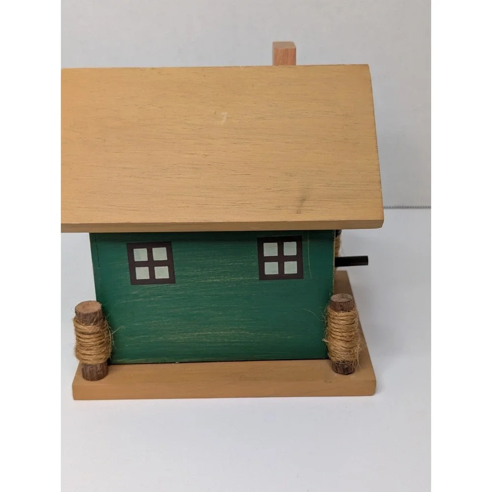 Rustic Fishing Cabin Birdhouse Wooden Lake Lodge Decor Fish 